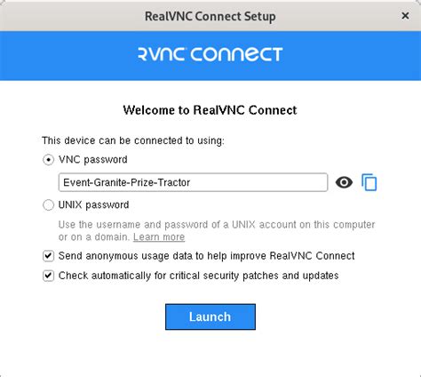 realvnc connect